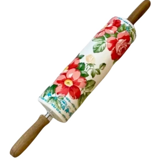 Rare - The Pioneer Woman Vintage Floral Rolling Pin -Discount Shipping - Picture 2 of 9